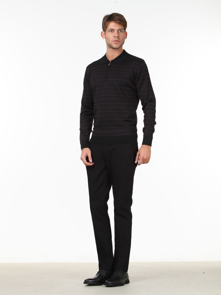 Black Knitwear Sweatshirt - 2