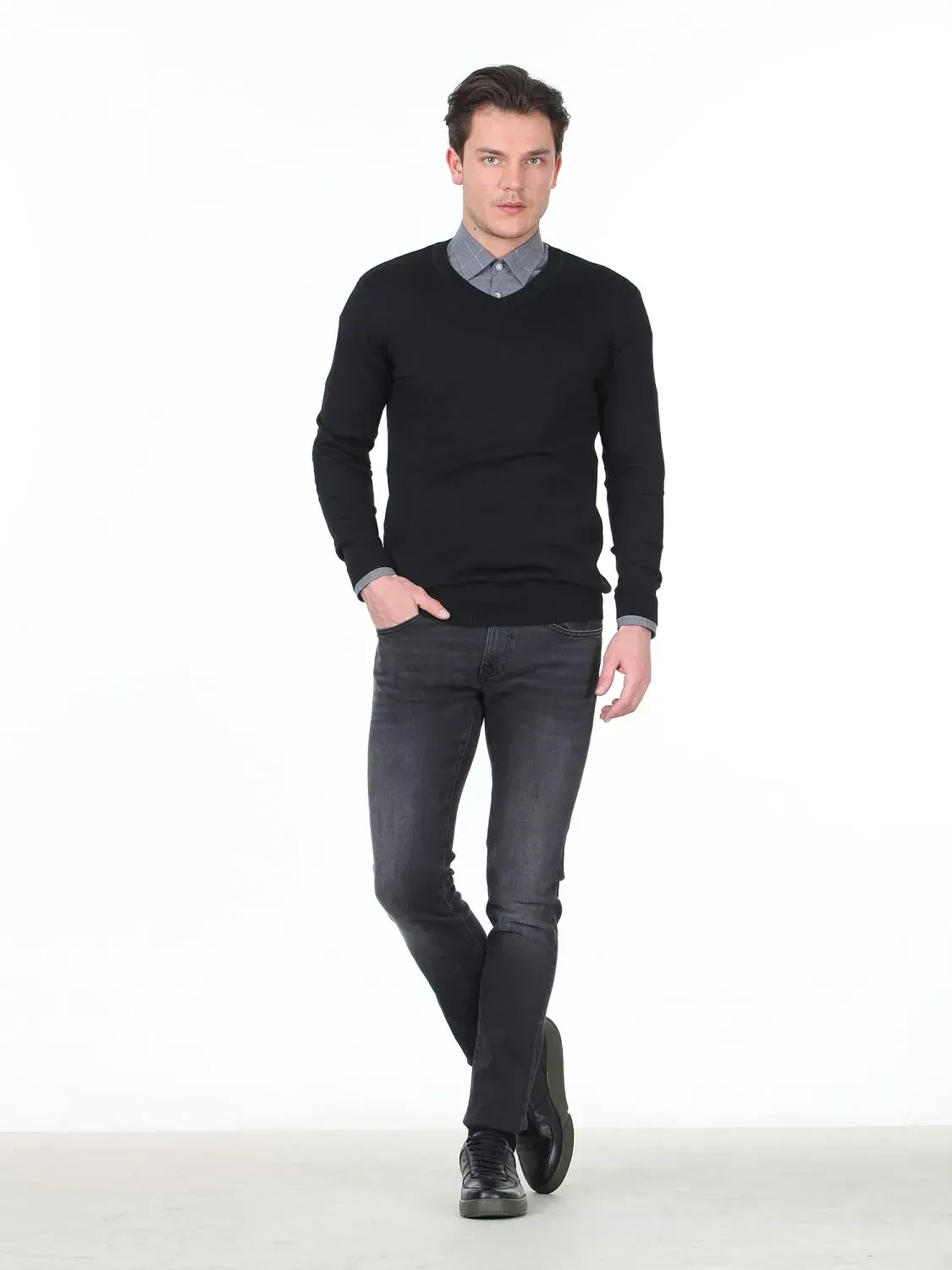 Black Knitwear Sweatshirt - 3