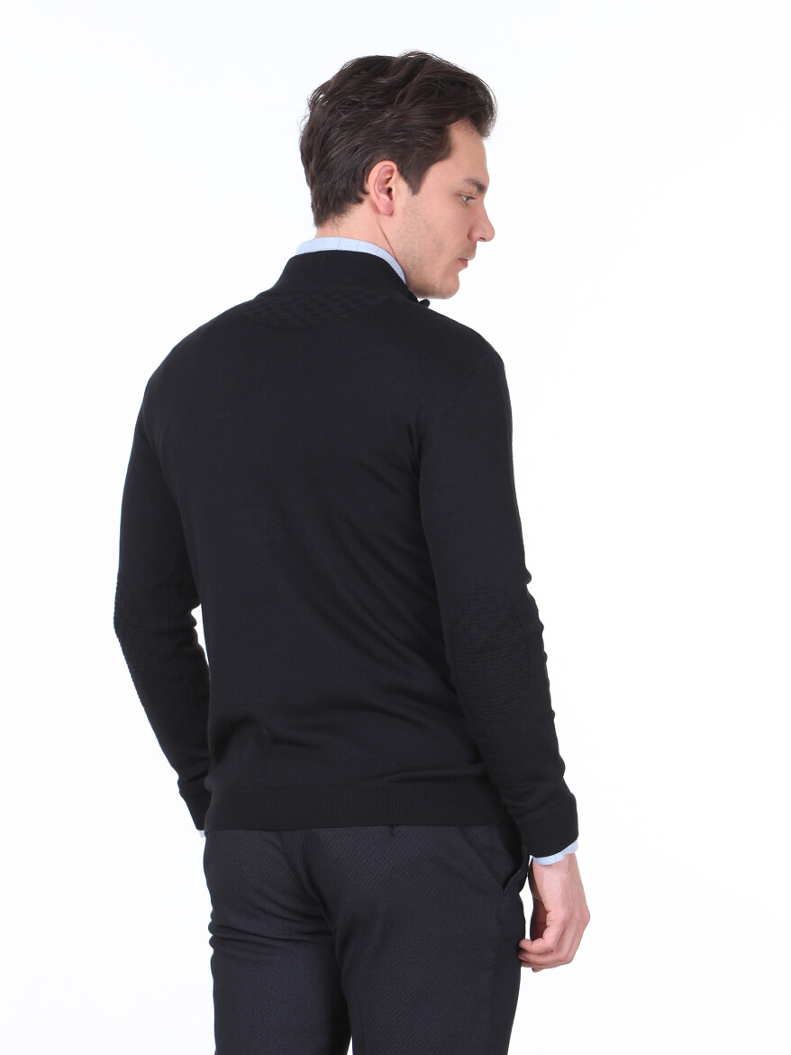 Black Knitwear Sweatshirt - 4
