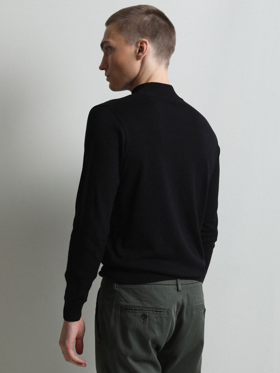 Black Knitwear Sweatshirt - 5