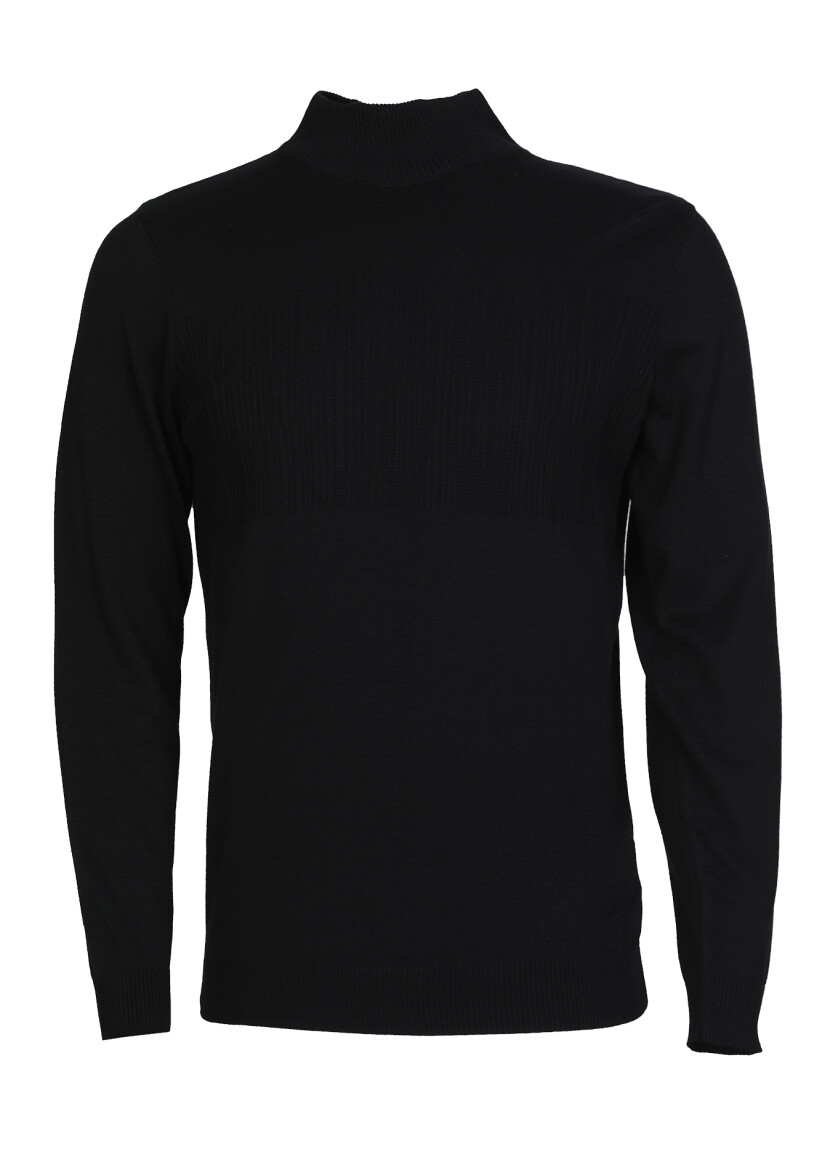 Black Knitwear Sweatshirt - 6