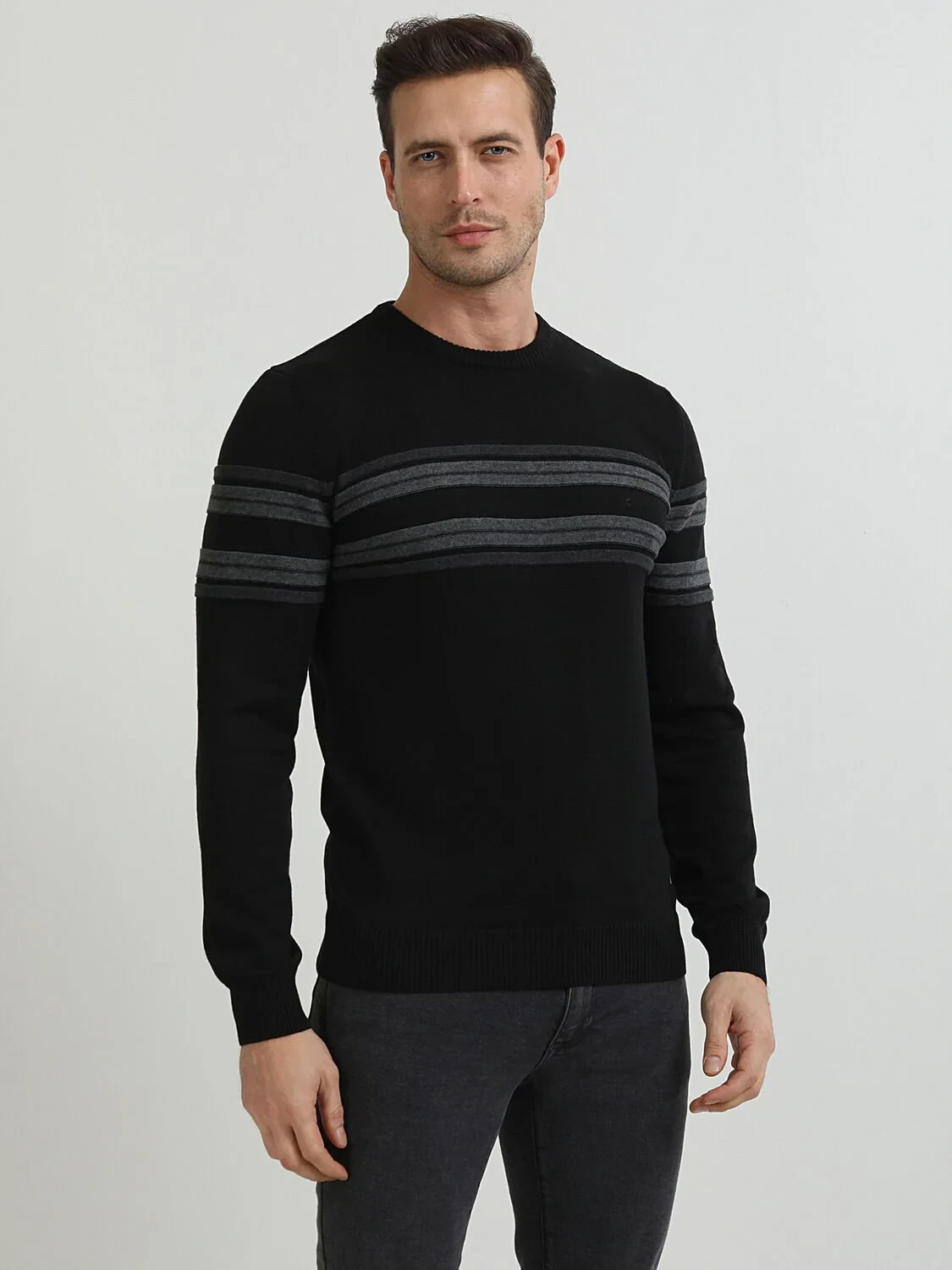 Black Knitwear Sweatshirt - 3