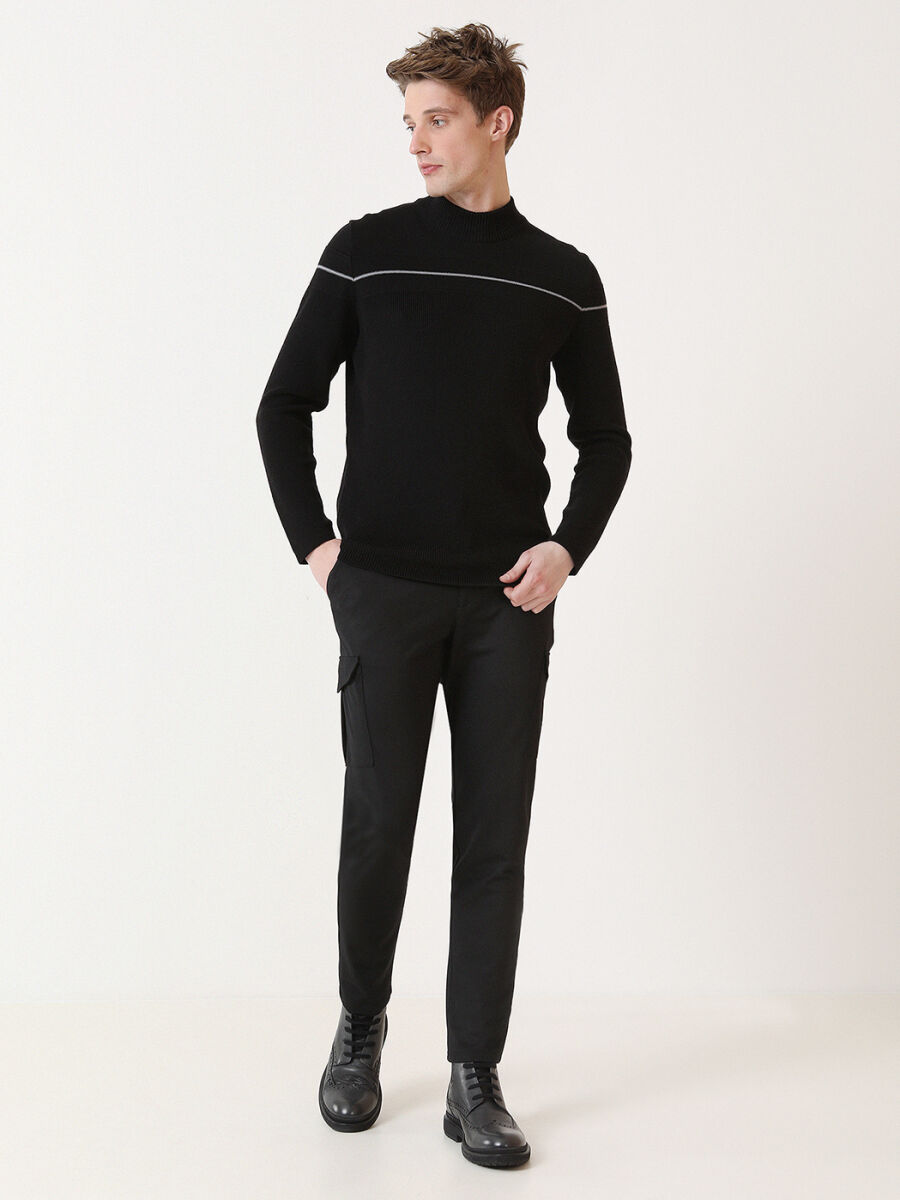 Black Knitwear Sweatshirt - 4