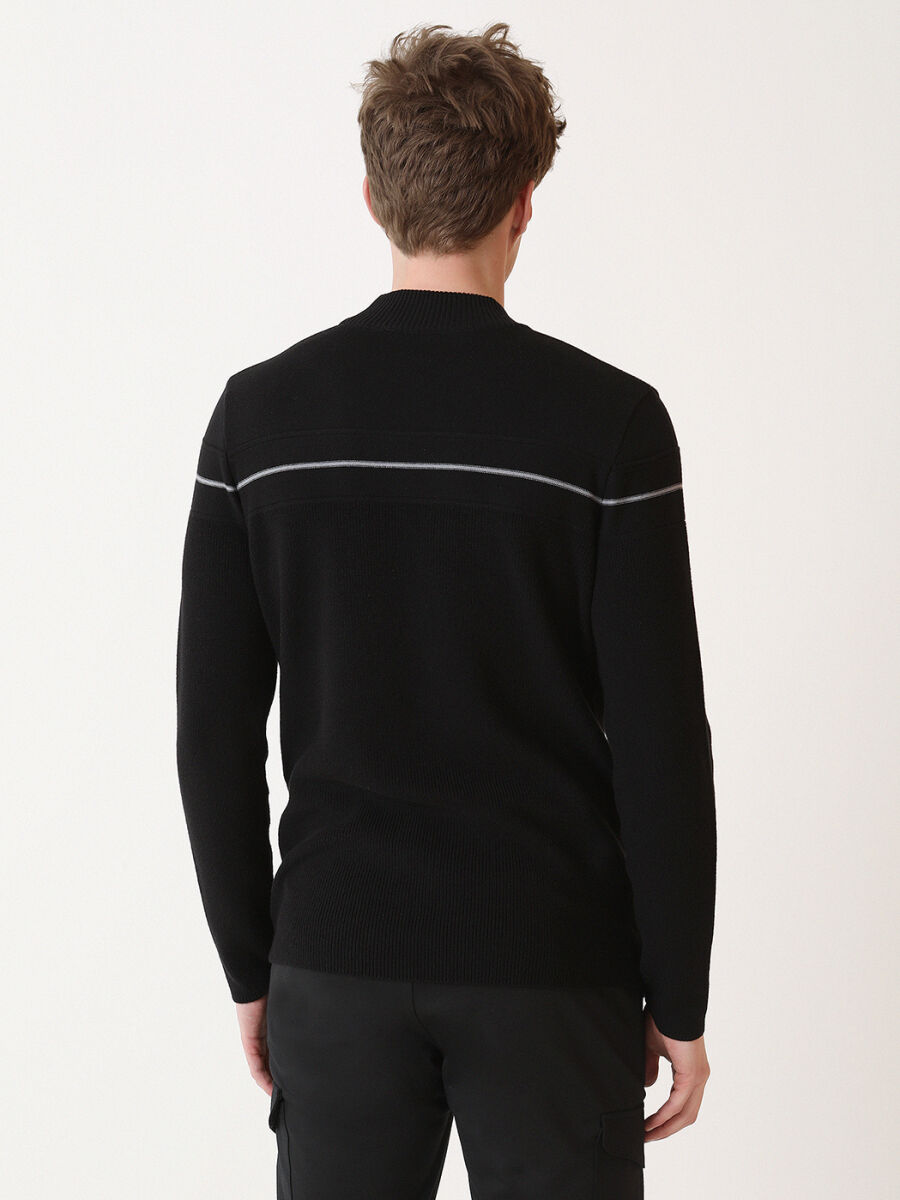 Black Knitwear Sweatshirt - 5
