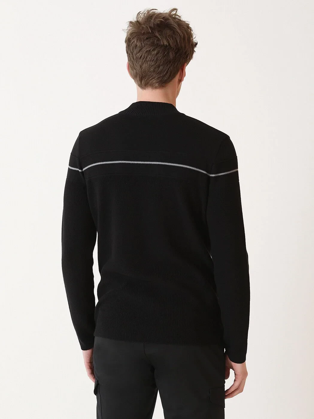 Black Knitwear Sweatshirt - 5