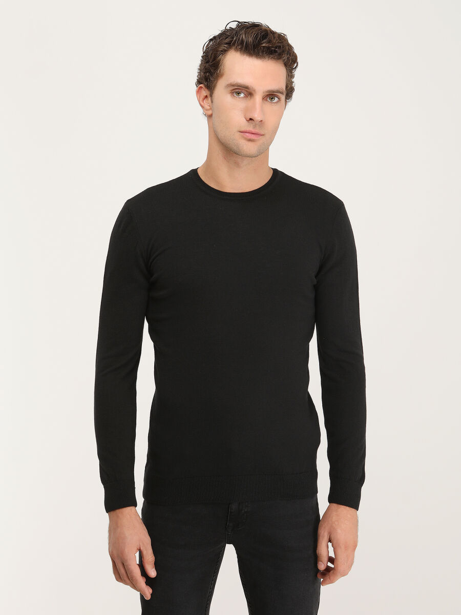 Black Knitwear Sweatshirt - 2