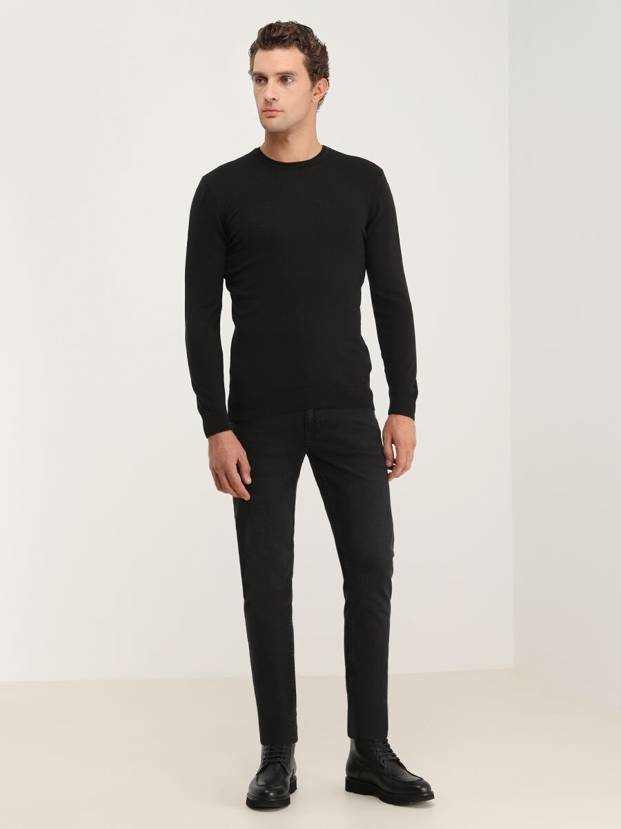 Black Knitwear Sweatshirt - 4
