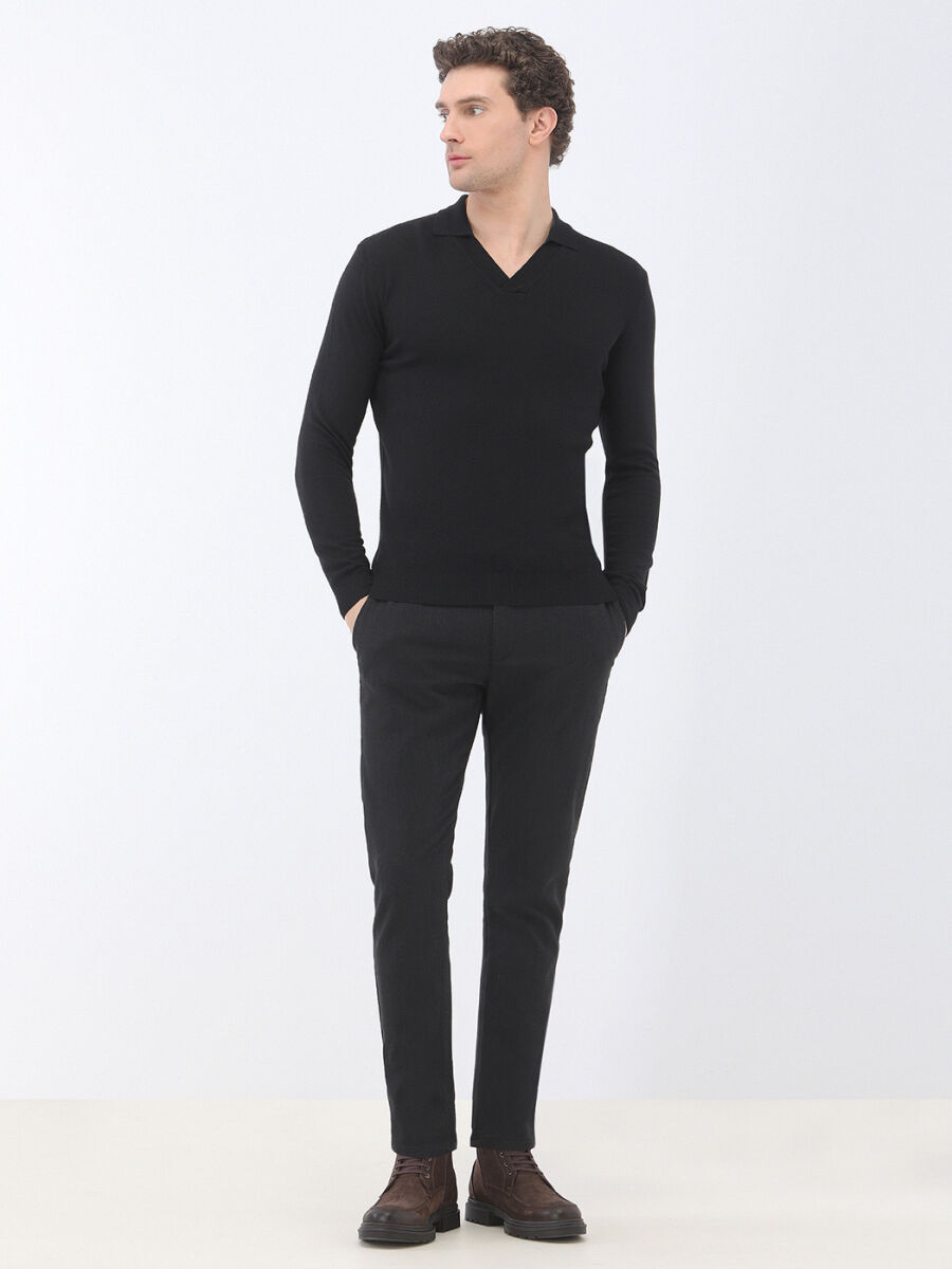 Black Knitwear Sweatshirt - 2