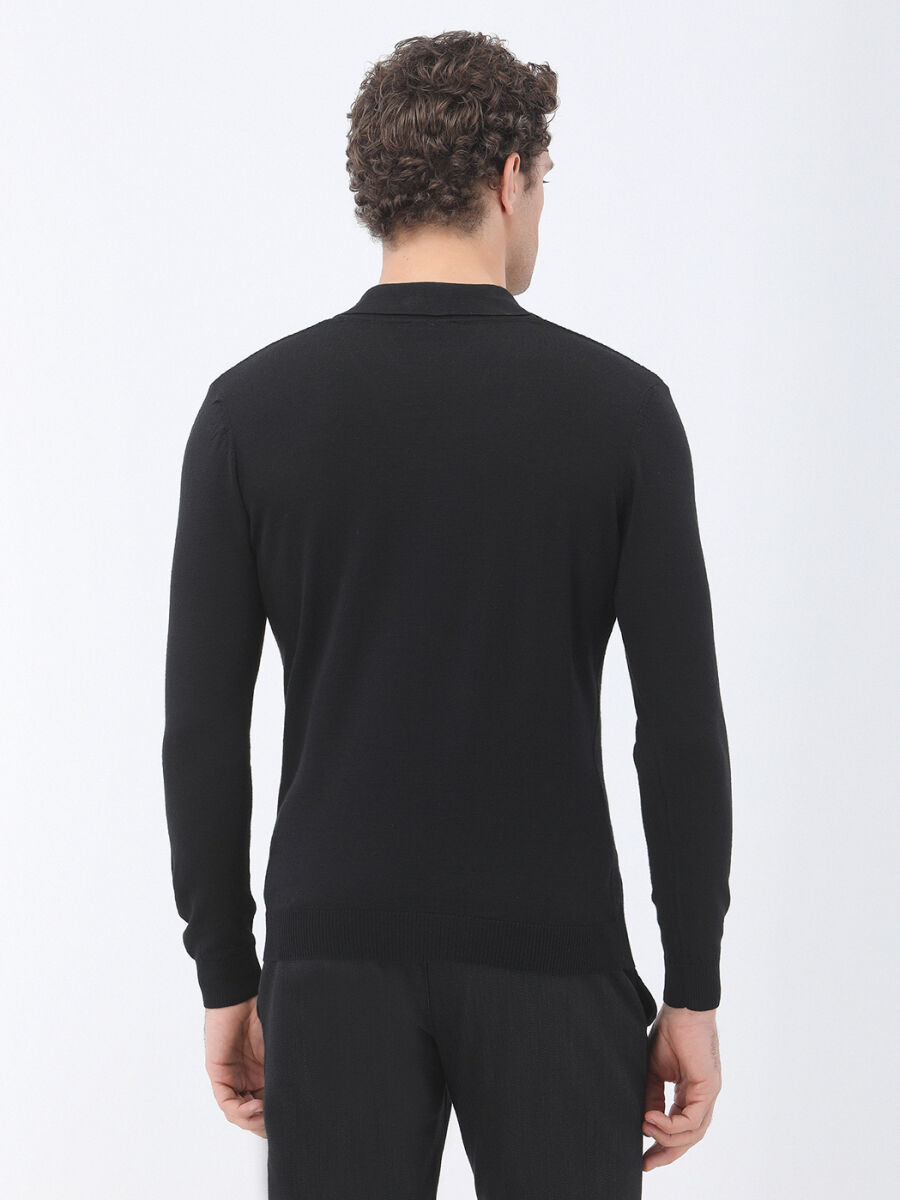 Black Knitwear Sweatshirt - 5