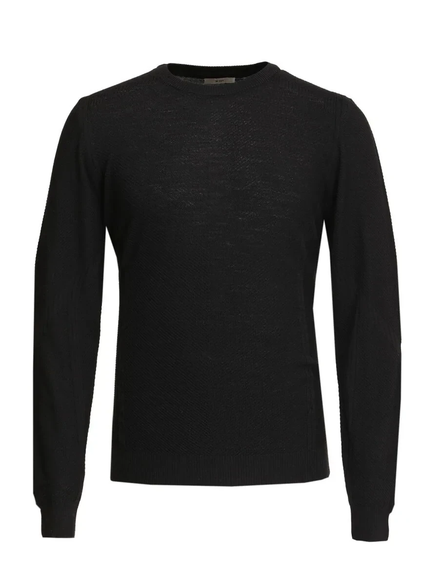 Black Knitwear Sweatshirt - 5