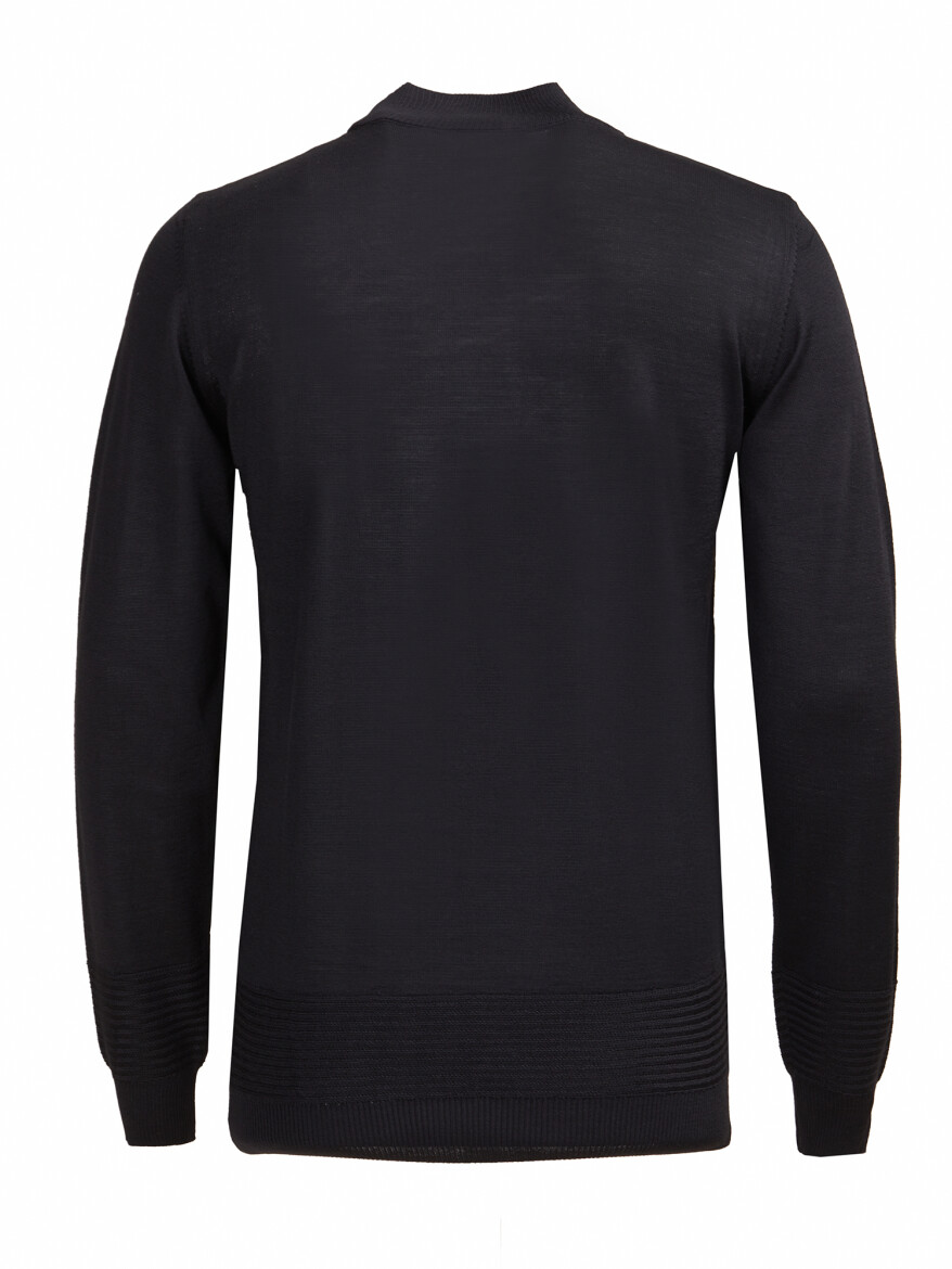 Black Knitwear Sweatshirt - 3