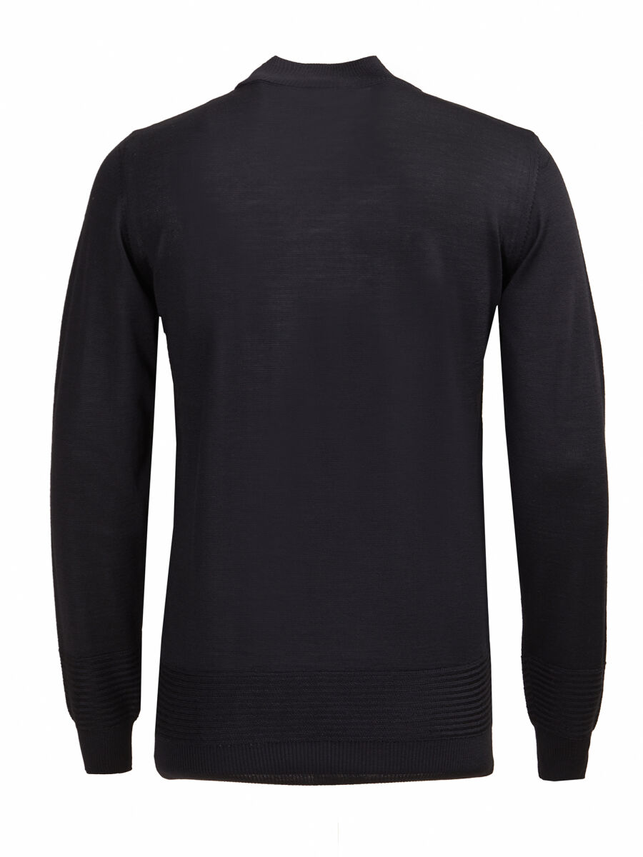 Black Knitwear Sweatshirt - 3