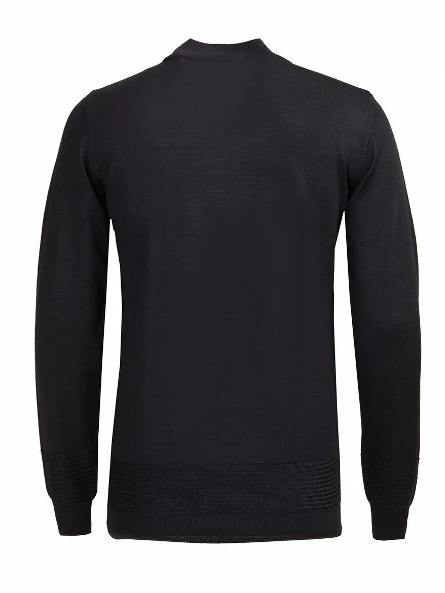 Black Knitwear Sweatshirt - 3