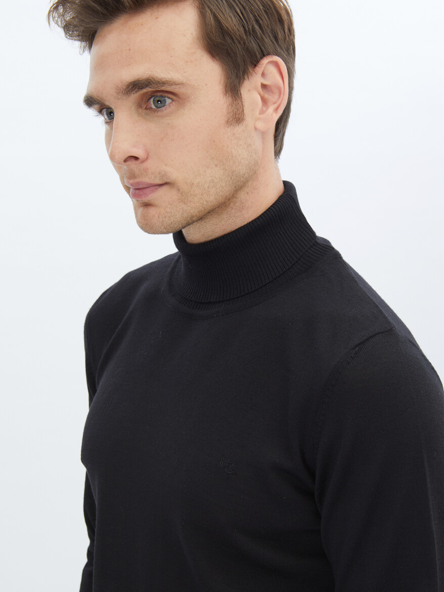 Black Knitwear Sweatshirt - 3