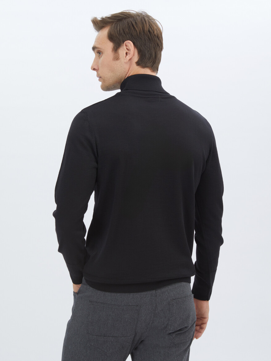 Black Knitwear Sweatshirt - 5