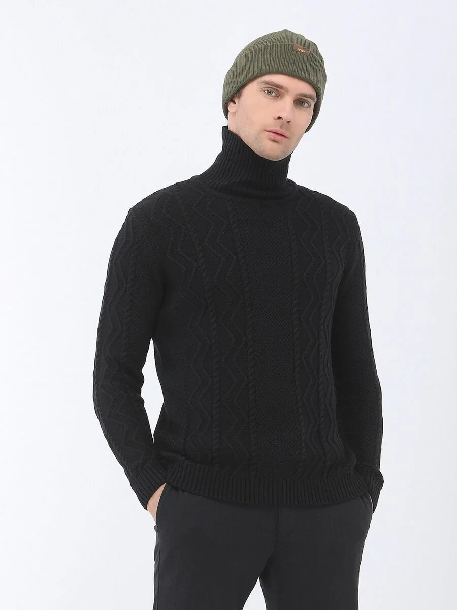 Black Knitwear Sweatshirt - 4