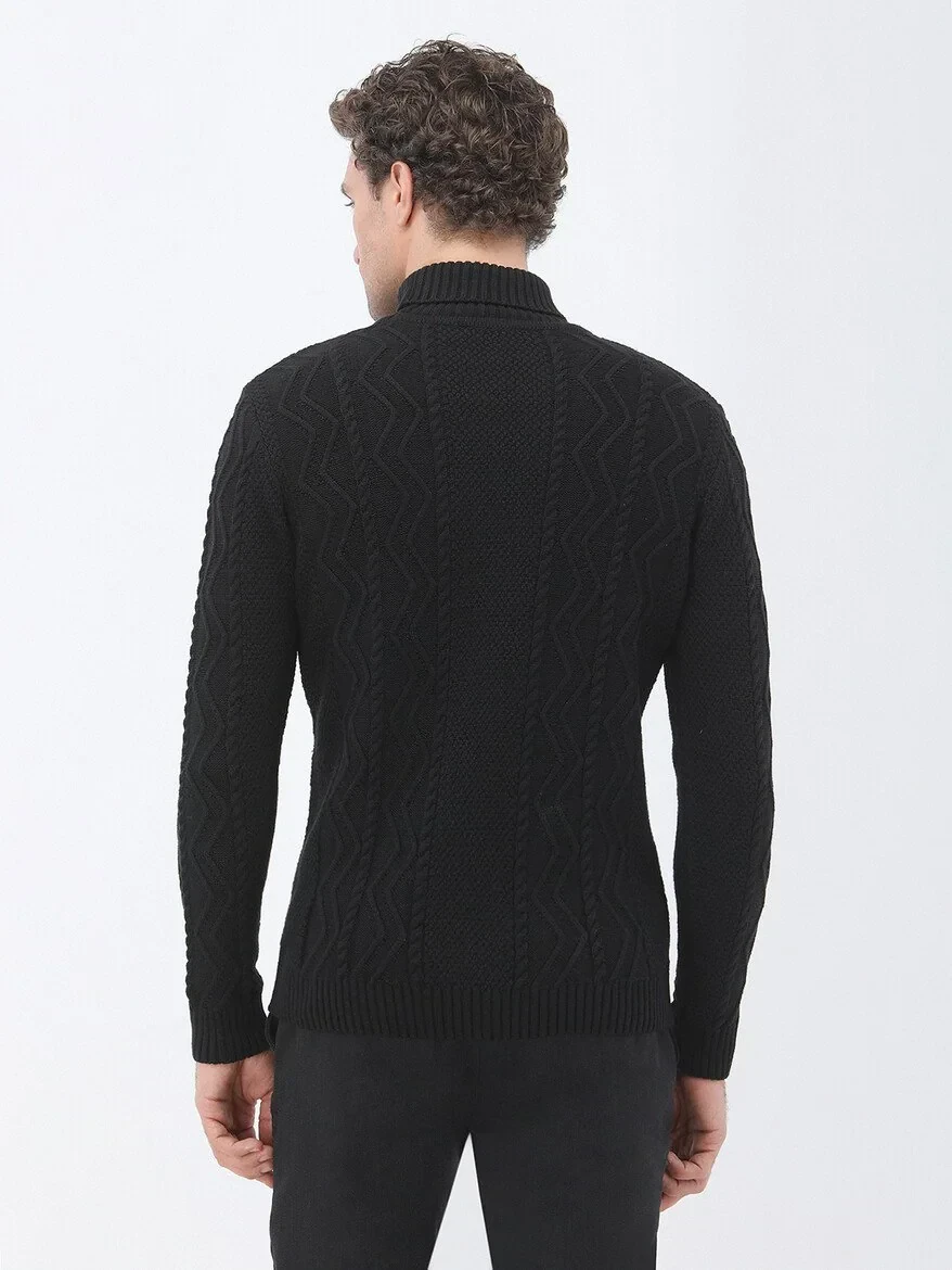 Black Knitwear Sweatshirt - 7