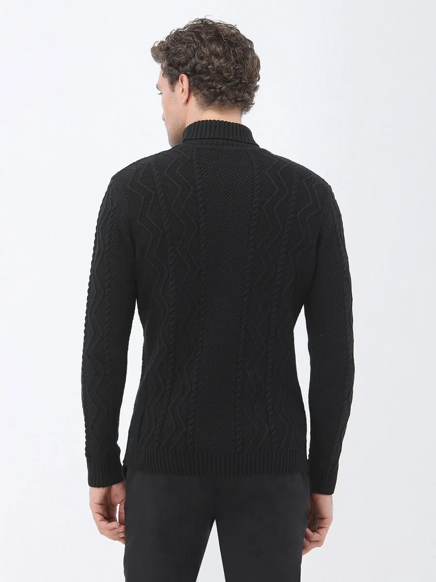 Black Knitwear Sweatshirt - 7