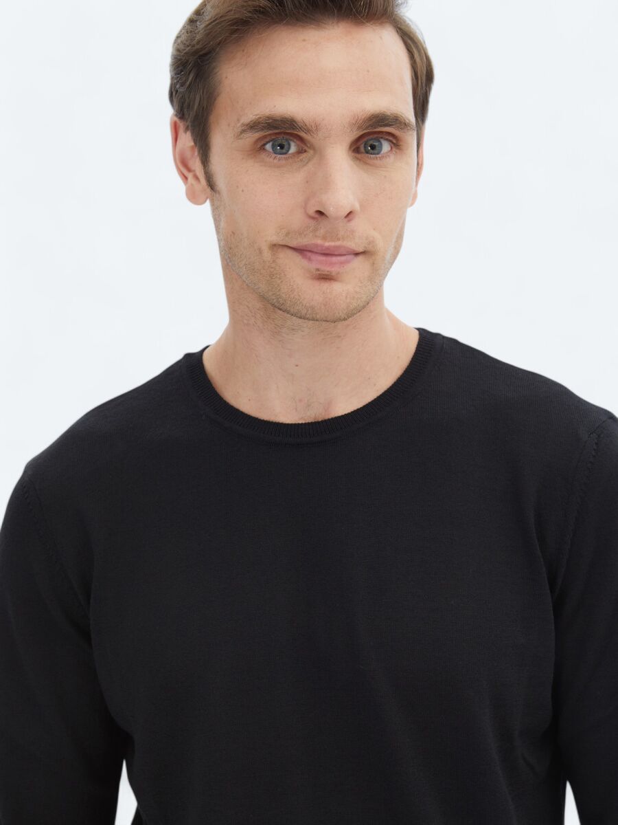 Black Knitwear Sweatshirt - 3