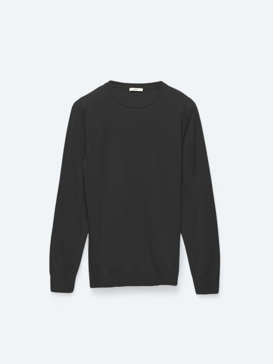 Black Knitwear Sweatshirt - 7