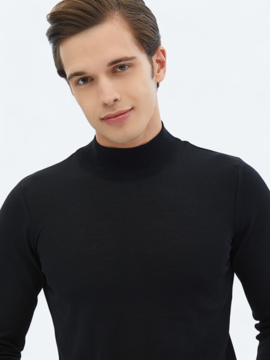 Black Knitwear Sweatshirt - 3