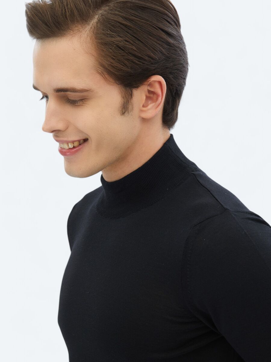Black Knitwear Sweatshirt - 4