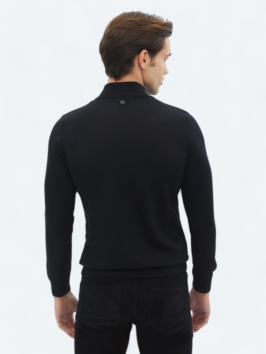 Black Knitwear Sweatshirt - 6