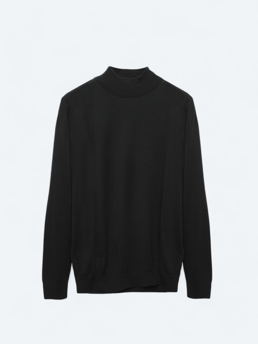 Black Knitwear Sweatshirt - 7
