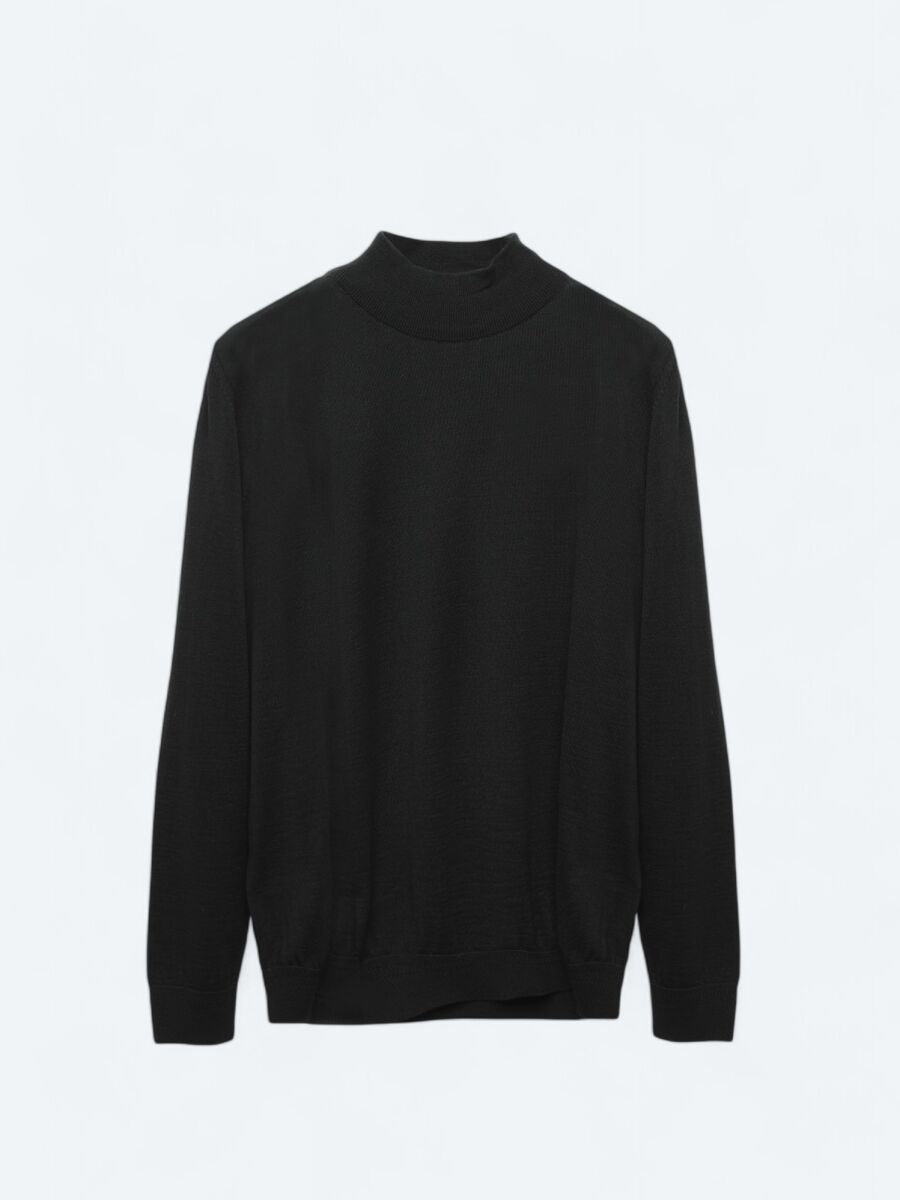 Black Knitwear Sweatshirt - 7