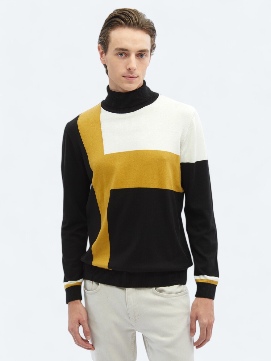 Black Knitwear Sweatshirt - 1