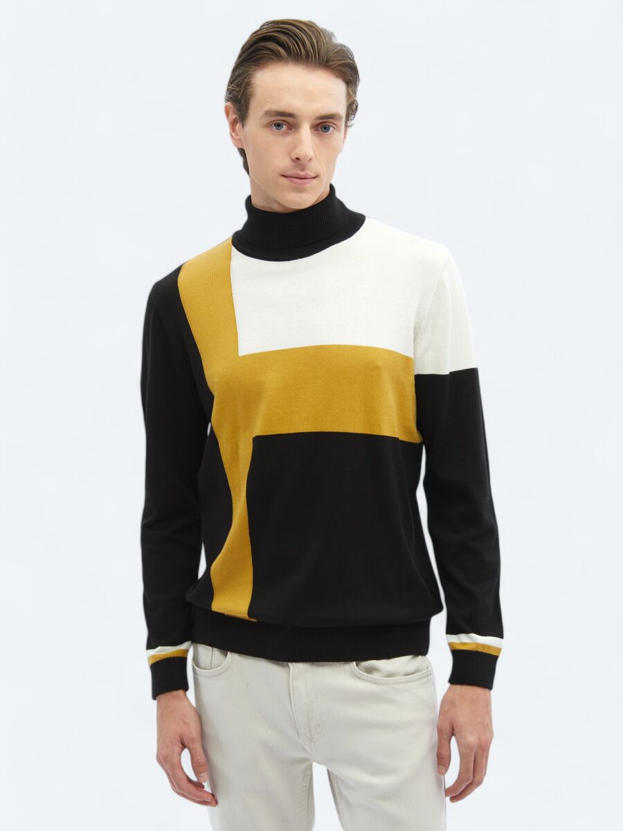 Black Knitwear Sweatshirt - 1