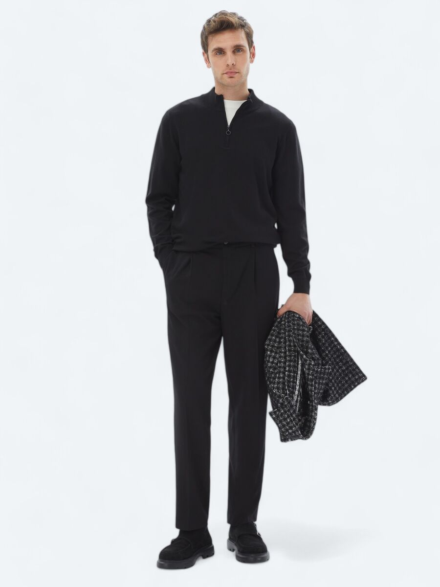 Black Knitwear Sweatshirt - 3