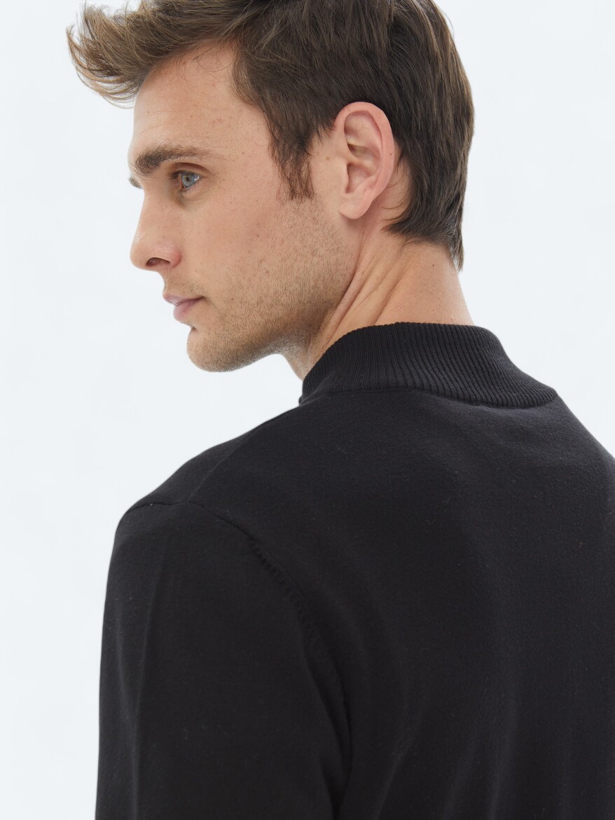 Black Knitwear Sweatshirt - 6
