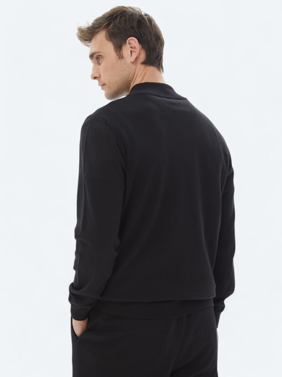 Black Knitwear Sweatshirt - 7