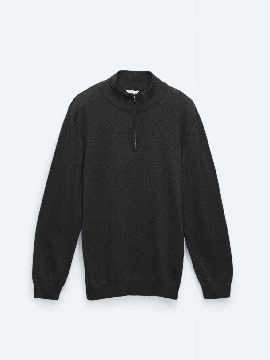 Black Knitwear Sweatshirt - 8