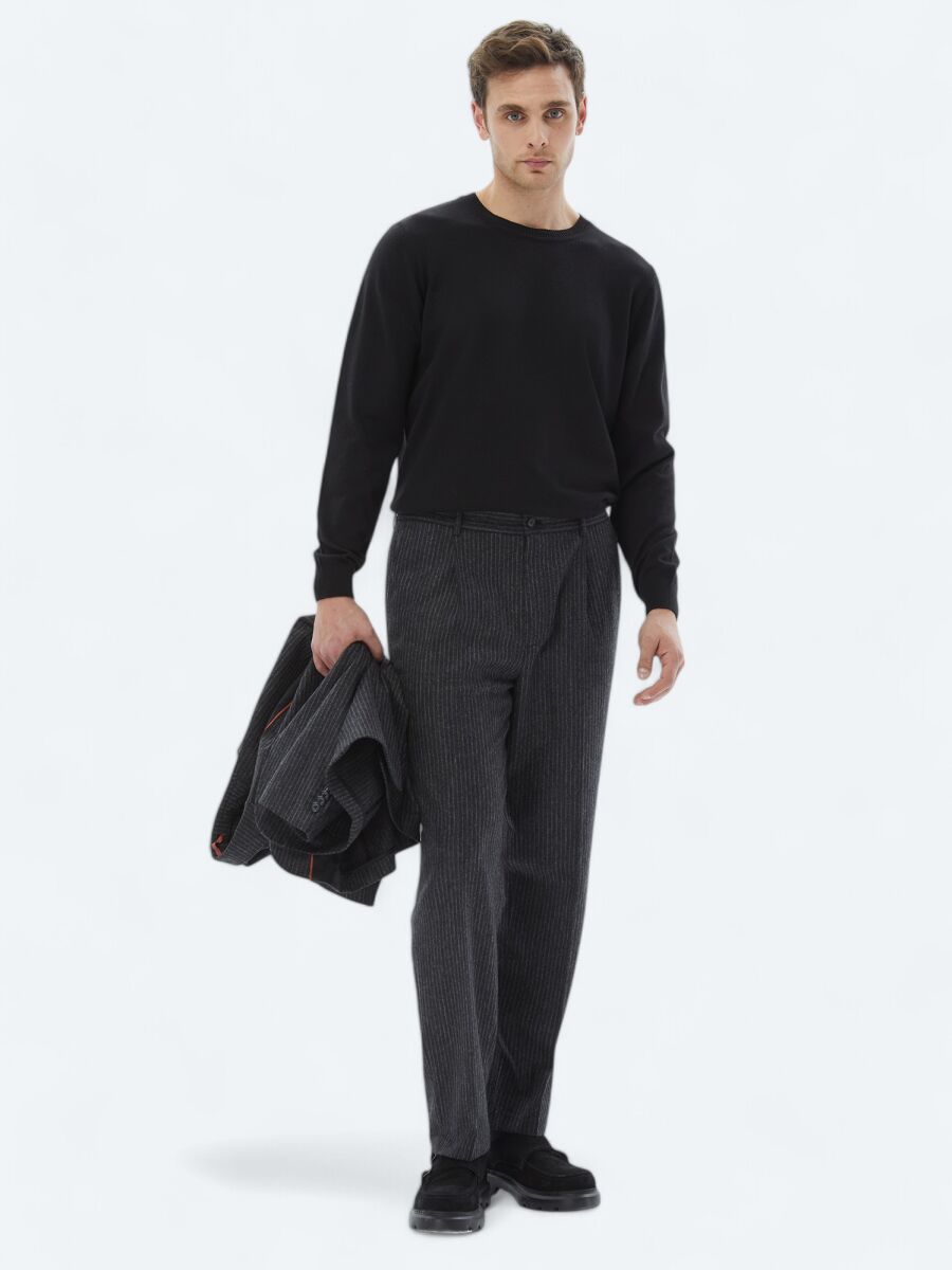 Black Knitwear Sweatshirt - 2