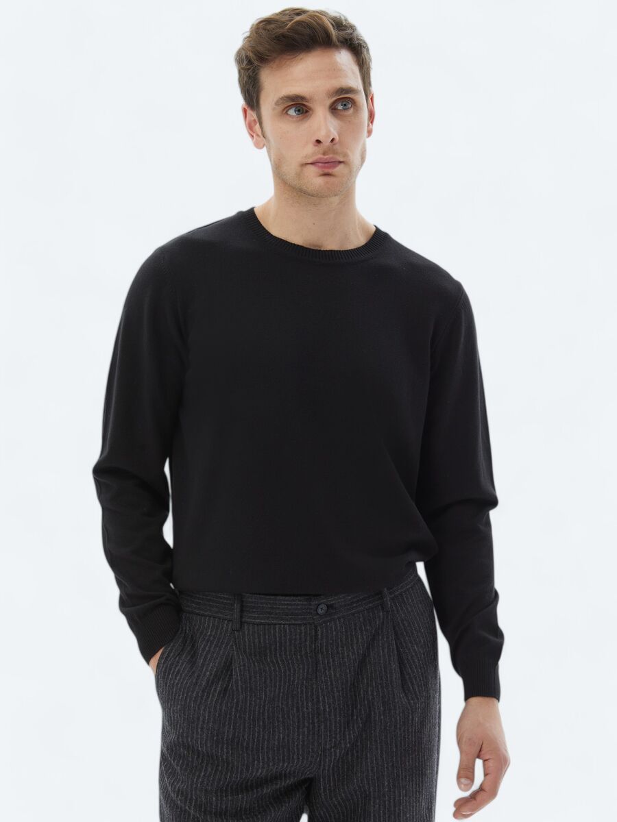 Black Knitwear Sweatshirt - 3