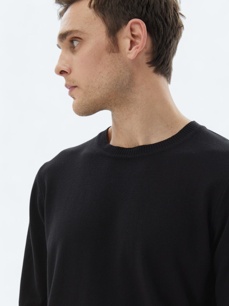 Black Knitwear Sweatshirt - 5