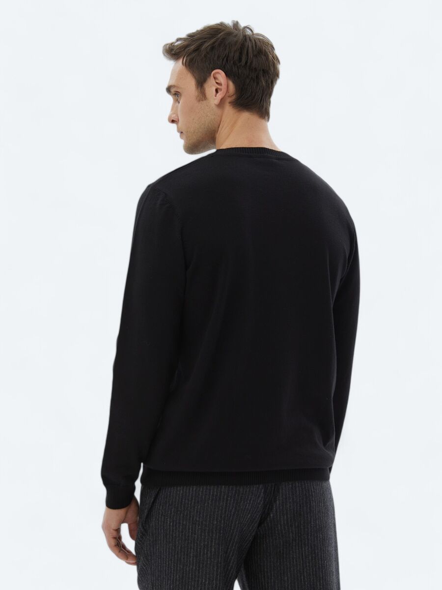 Black Knitwear Sweatshirt - 6