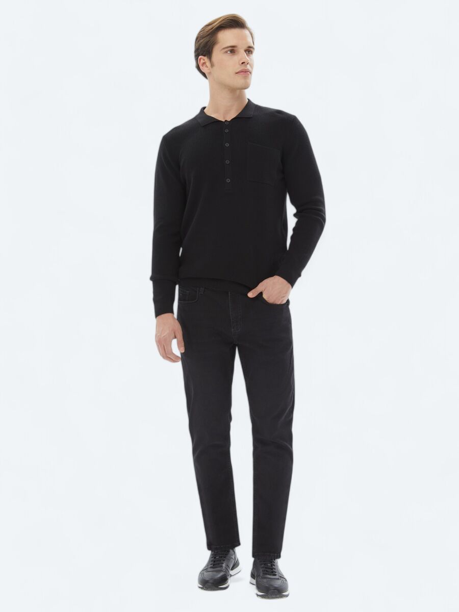 Black Knitwear Sweatshirt - 2