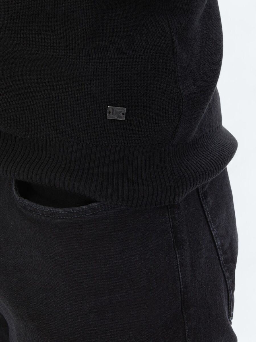 Black Knitwear Sweatshirt - 5