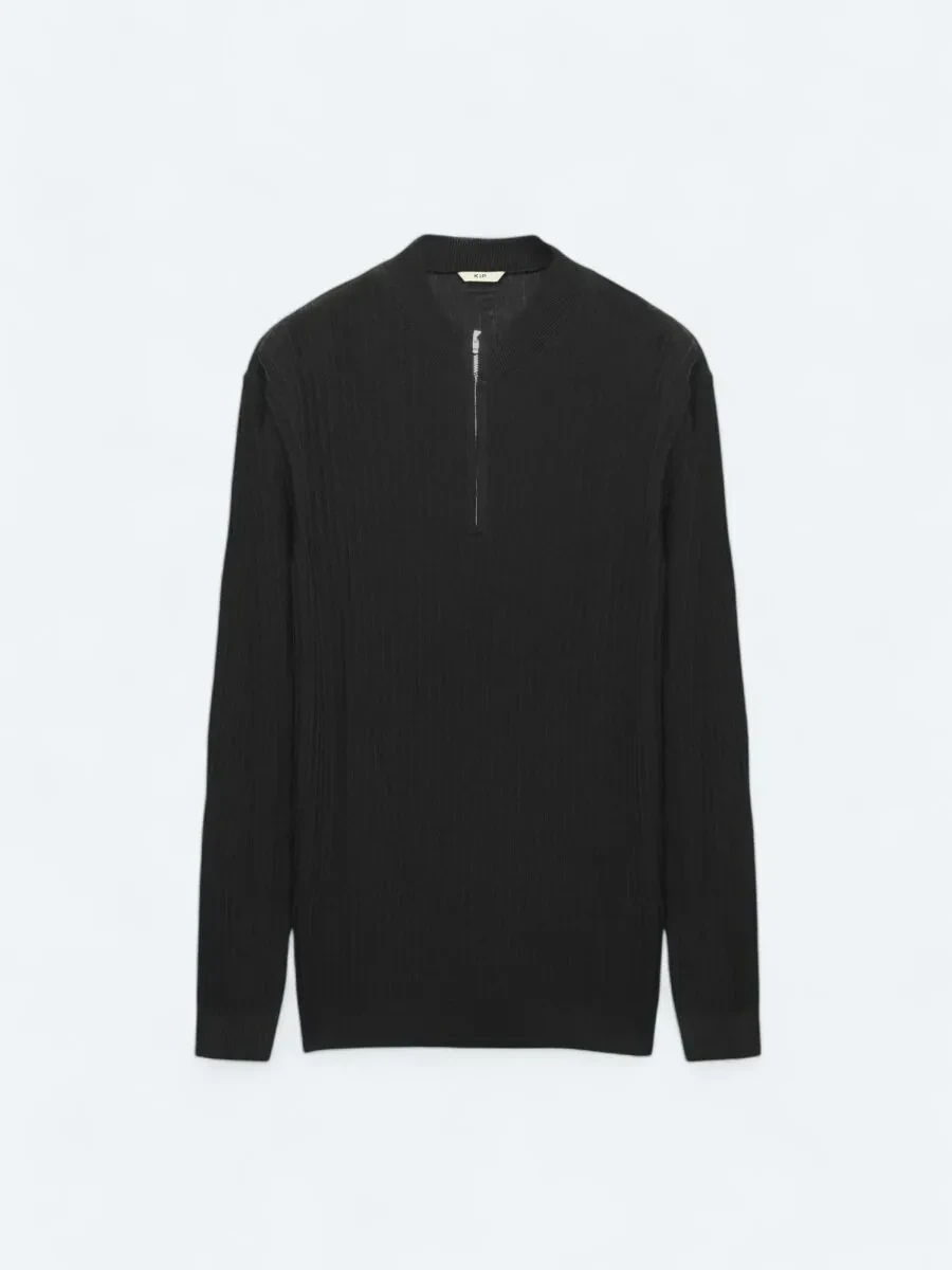 Black Knitwear Sweatshirt - 7