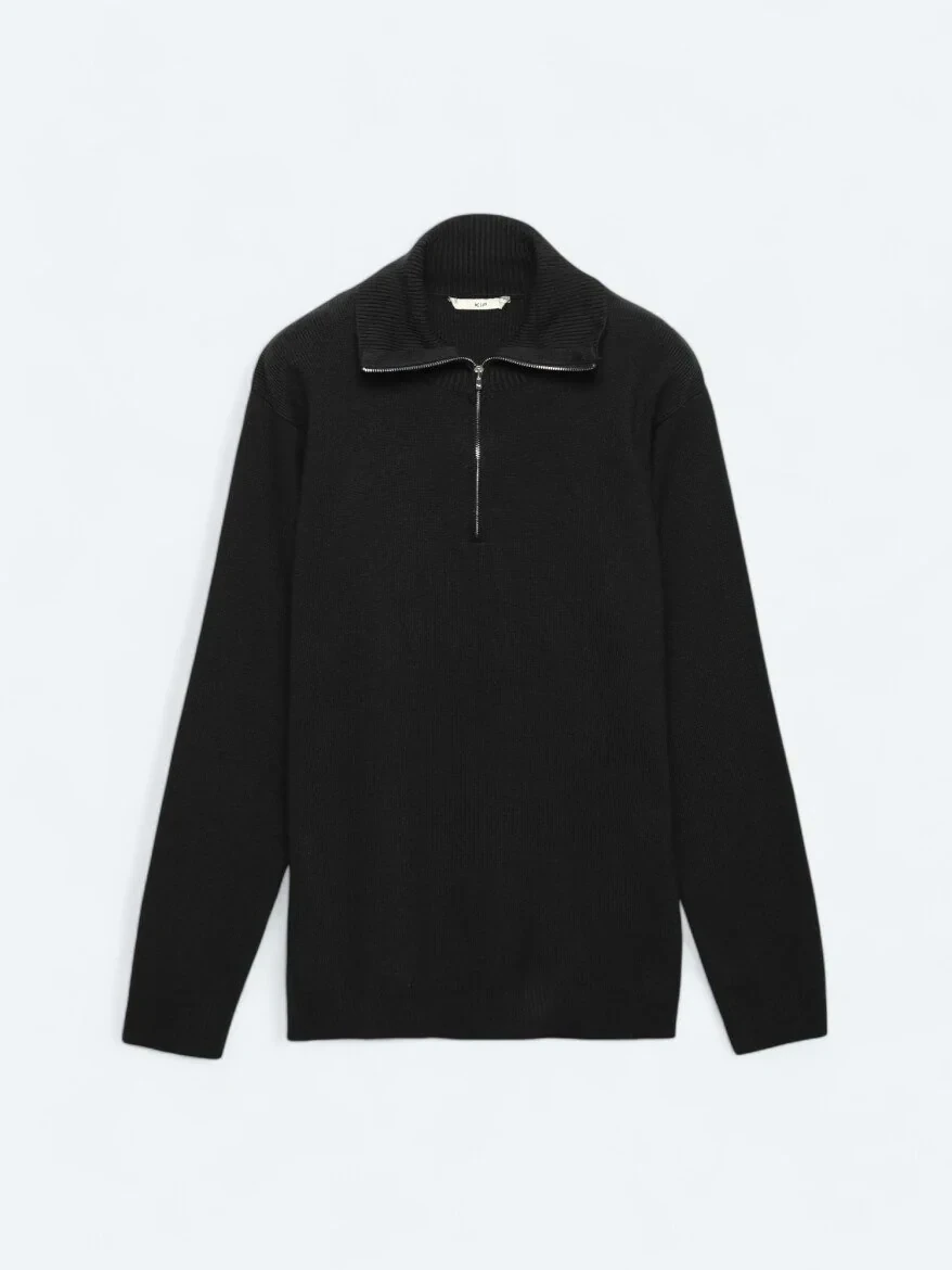 Black Knitwear Sweatshirt - 8