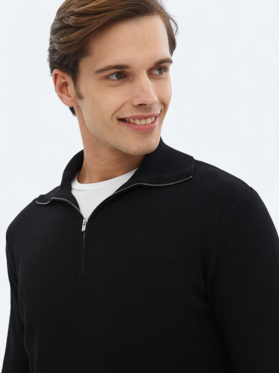 Black Knitwear Sweatshirt - 3