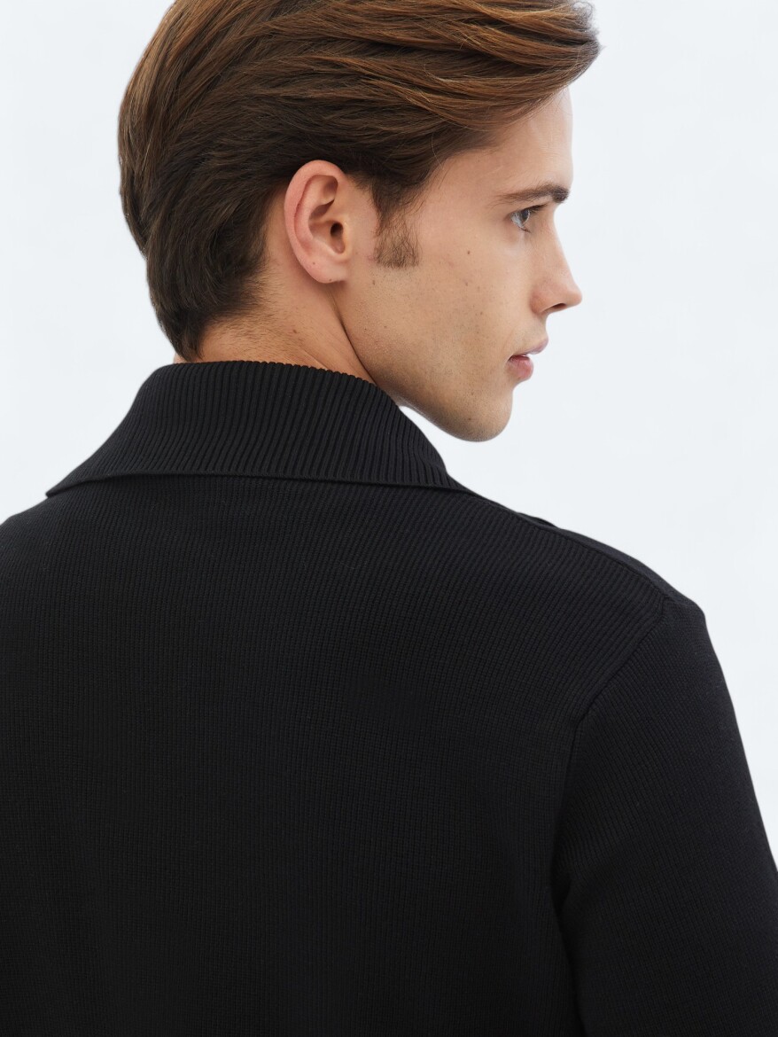 Black Knitwear Sweatshirt - 6