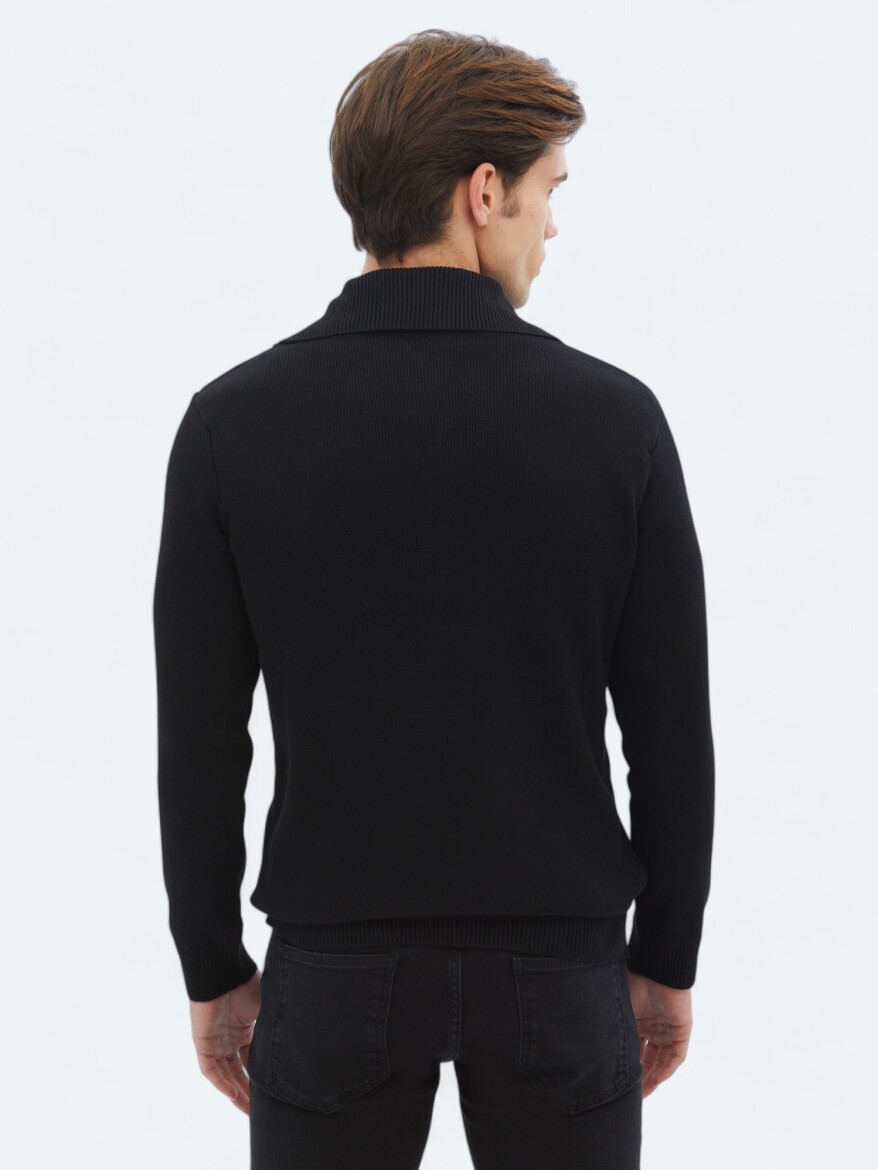 Black Knitwear Sweatshirt - 7