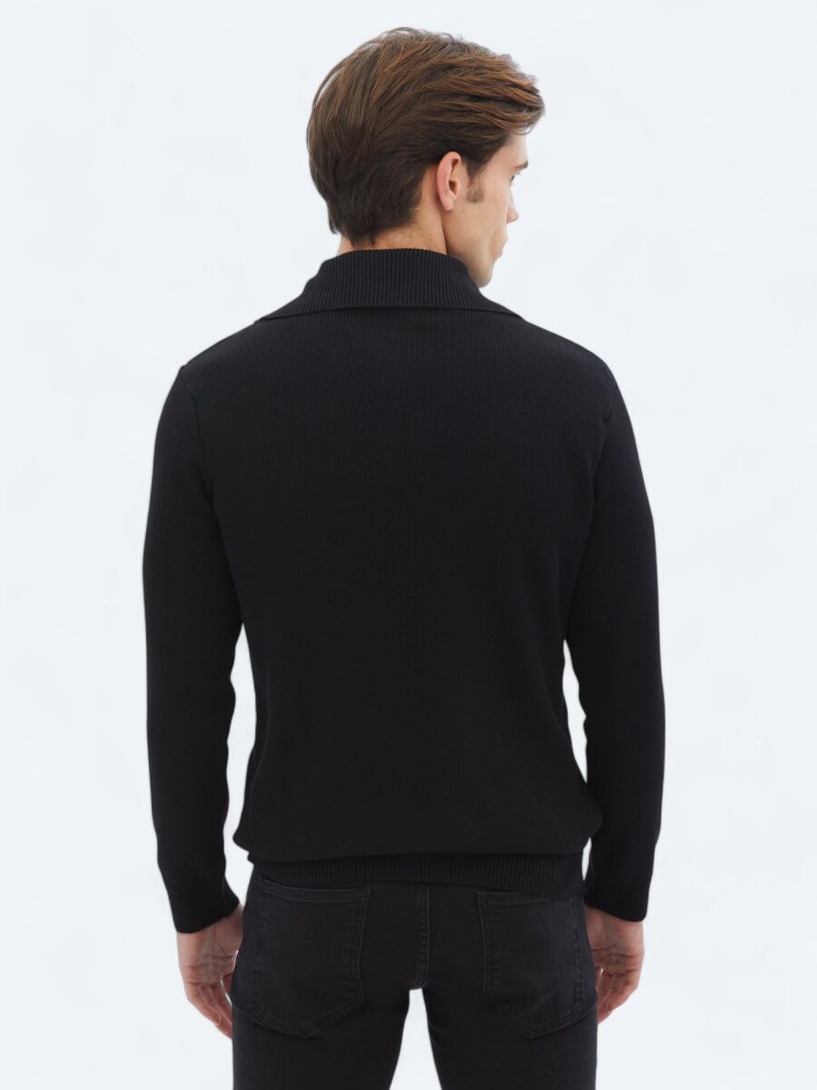 Black Knitwear Sweatshirt - 7