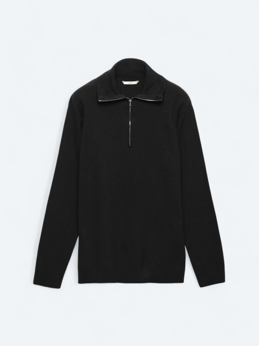 Black Knitwear Sweatshirt - 8