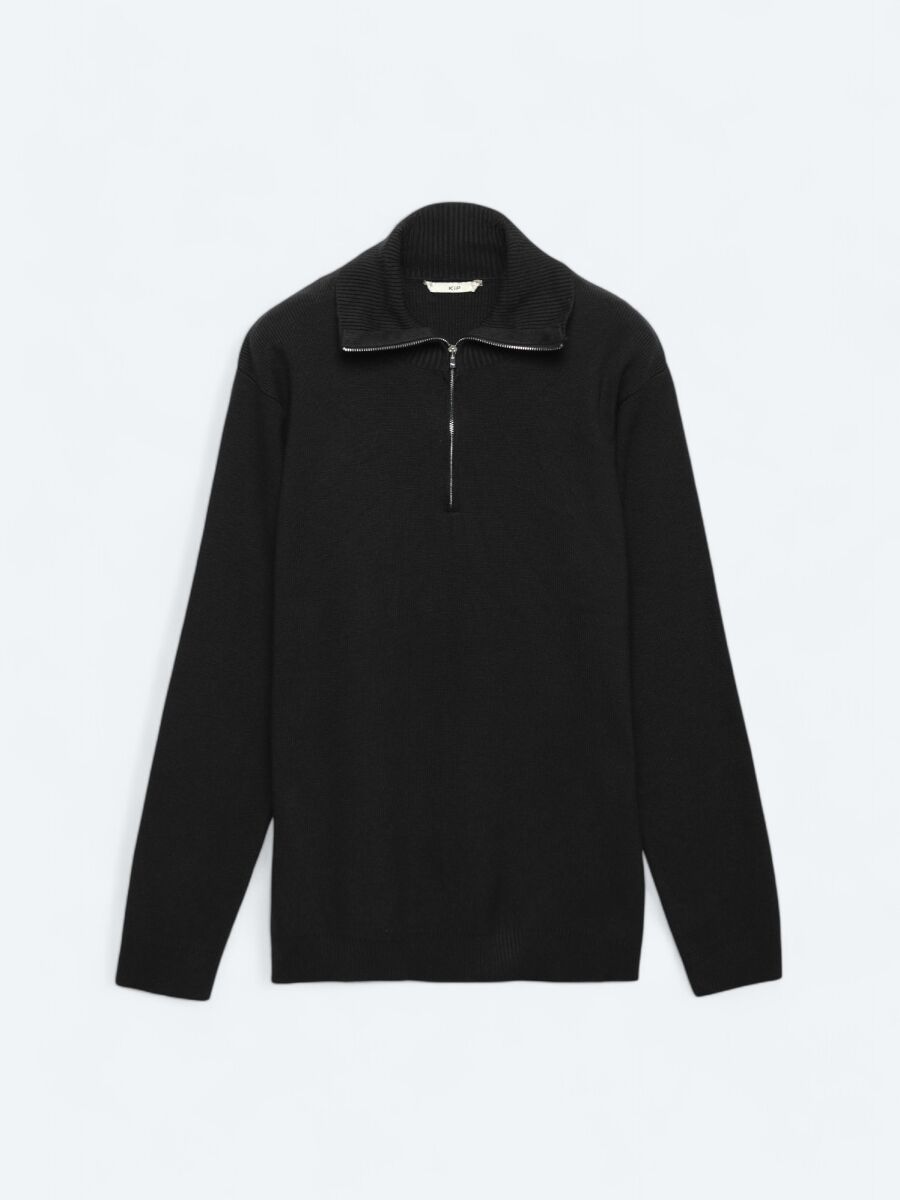 Black Knitwear Sweatshirt - 8