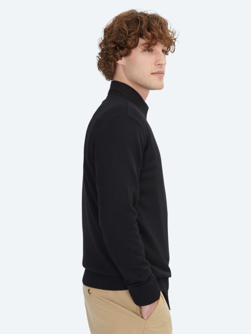 Black Knitwear Sweatshirt - 3